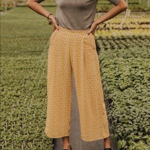 ROOLEE Boho Floral Wide Leg Pants - Size Small